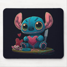 Lilo and Stitch Valentine Hearts Graphic Mousepad