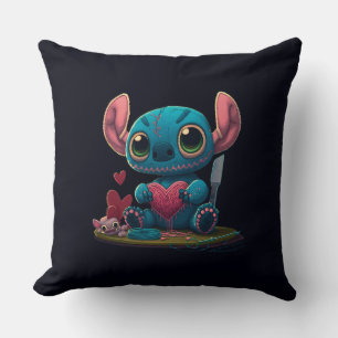 Lilo and Stitch Valentine Hearts Graphic Pillow