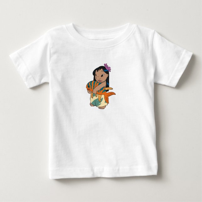 Lilo and Stitch's Lilo Holding Fish Baby T-Shirt (Front)