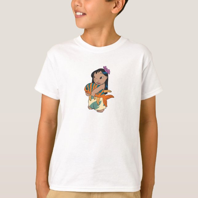 Lilo and Stitch's Lilo Holding Fish T-Shirt (Front)