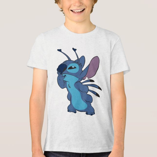 Lilo and Stitch's Stitch Tri-Blend Shirt (Front)