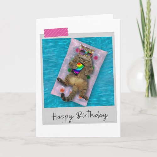 Lilo Cat Funny Birthday Card