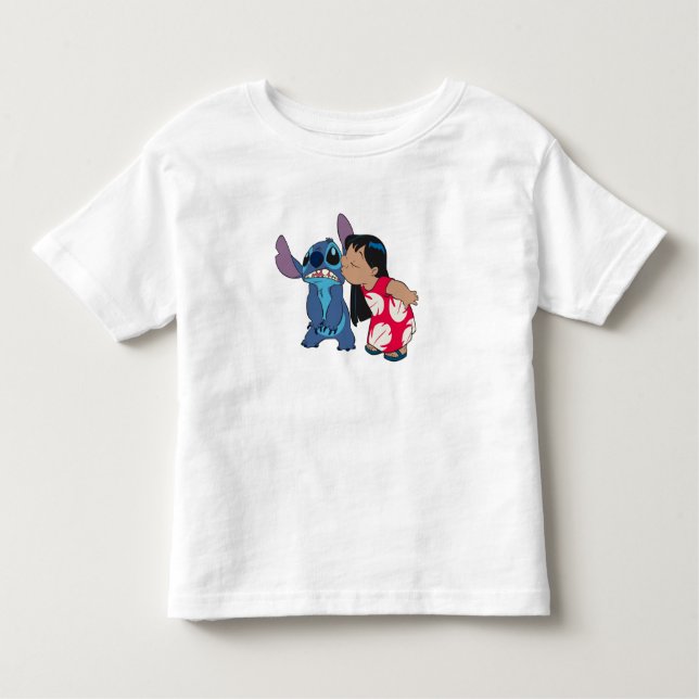 Lilo kisses Stitch Toddler T-shirt (Front)