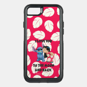Lilo & Stich   I Love You To The Moon OtterBox Commuter iPhone SE/8/7 Case