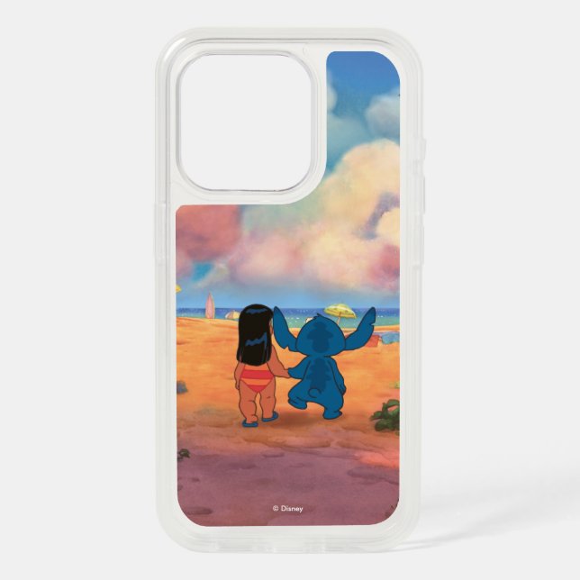 Lilo & Stich |Lilo & Stitch At The Beach Otterbox iPhone Case (Back)