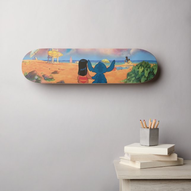 Lilo & Stich |Lilo & Stitch At The Beach Skateboard (Wall Art (Horz))