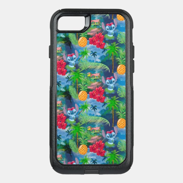 Lilo & Stich | Stitch Pattern Otterbox iPhone Case (Back)