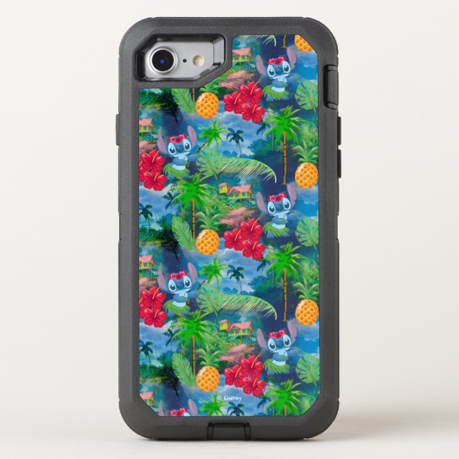 Lilo & Stich | Stitch Pattern Otterbox iPhone Case (Back)