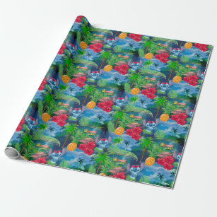 Disney Lilo & Stitch GIFT WRAP WRAPPING PAPER ROLL HOLIDAY 75 SQ. FT