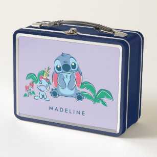 Disney Lilo & Stitch Beach Scene Tin Lunch Box
