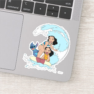 Lilo, Stitch and Nani Sticker