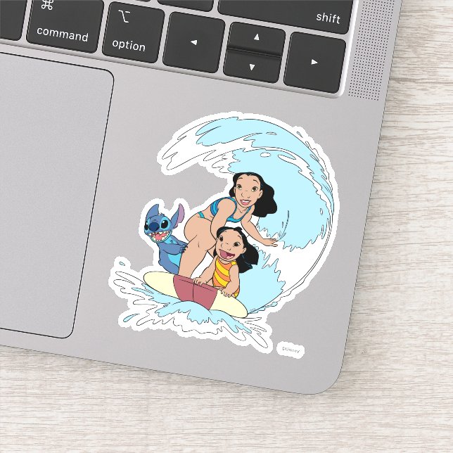 Lilo, Stitch and Nani Sticker (Detail)