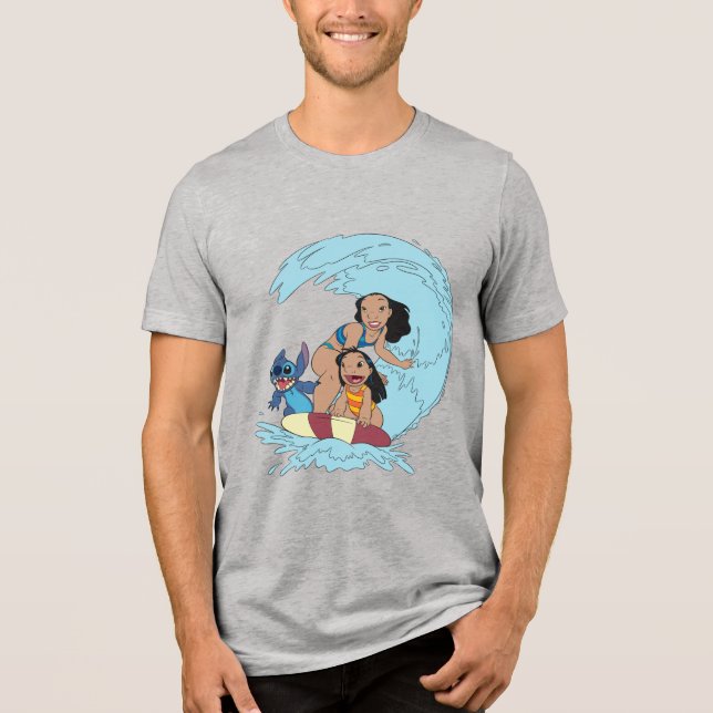 Lilo, Stitch and Nani Tri-Blend Shirt (Front)