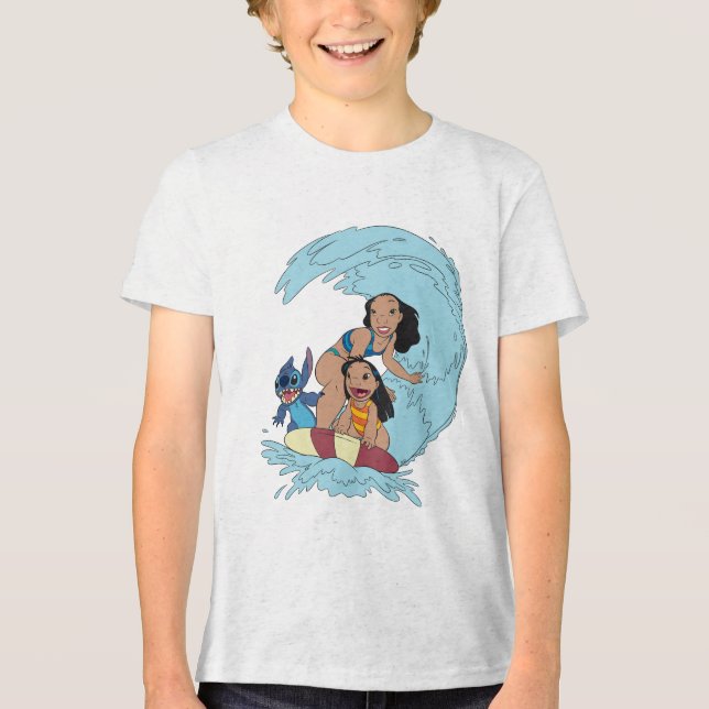 Lilo, Stitch and Nani Tri-Blend Shirt (Front)