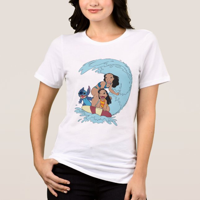 Lilo, Stitch and Nani Tri-Blend Shirt (Front)