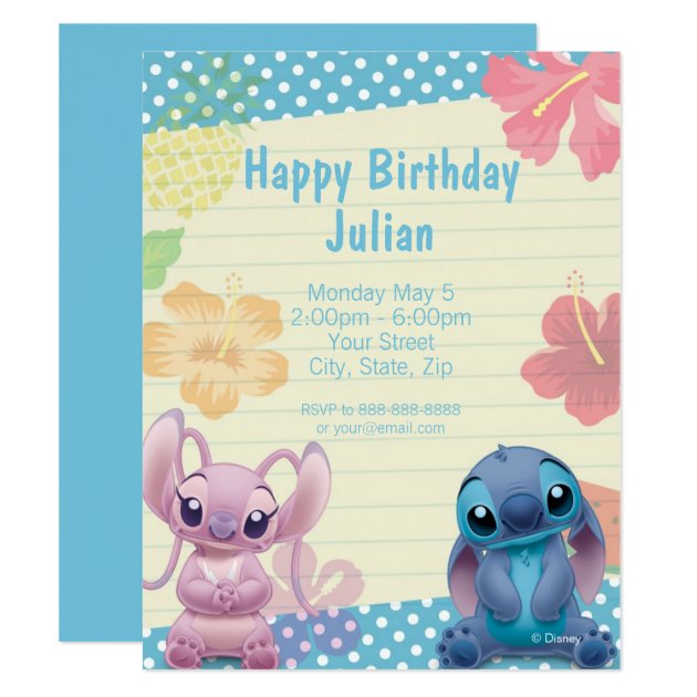 Lilo and Stitch Birthday Invitation