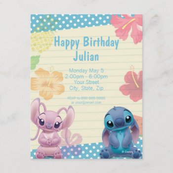 Lilo & Stitch Birthday Invitation by LiloAndStitch at Zazzle