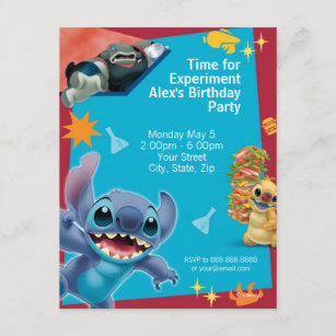 Digital Lilo and Stitch Birthday invitation template - Jamakodesigns