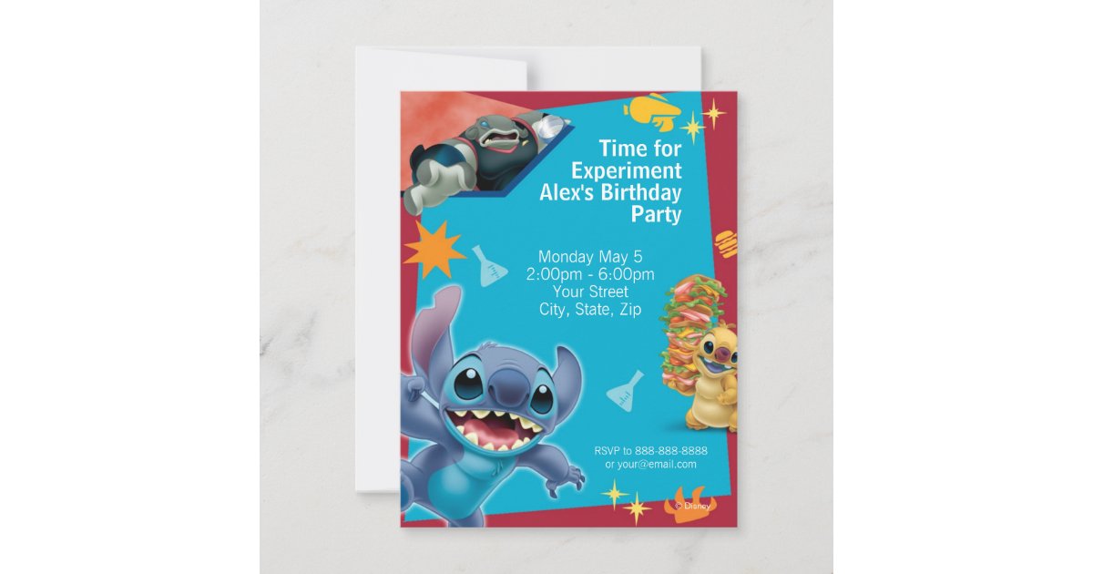 Digital Delivery, Fun Lilo and Stitch Invitation, Lilo and Stitch Party,  Lilo Birthday Invite