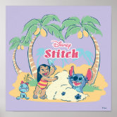 Stitch with Christmas light Poster for Sale by FalChi