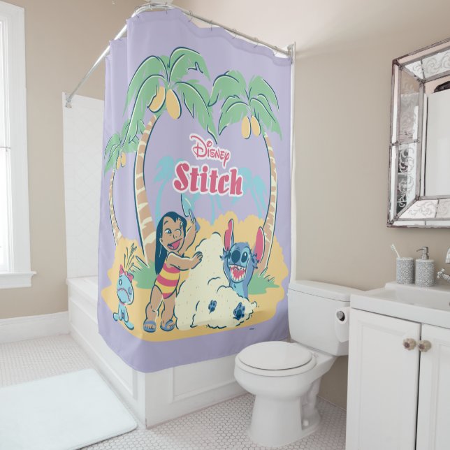 Lilo & Stitch | Come visit the islands! Shower Curtain (In Situ)