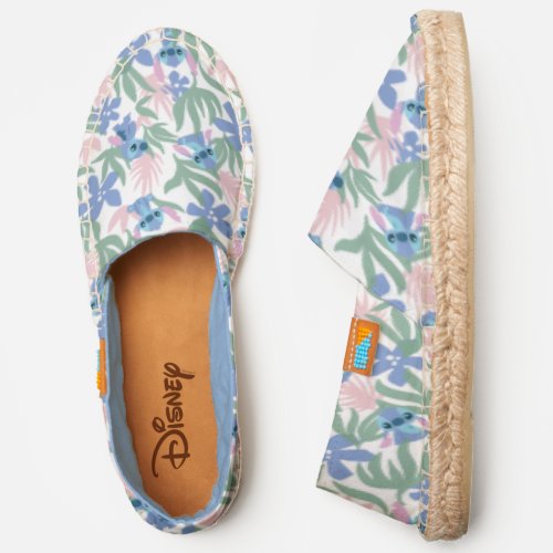 Lilo  Stitch  Cute Pastel Floral Pattern Espadrilles