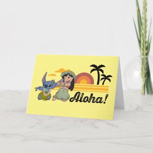 Lilo  Stitch Hula _ Aloha Card