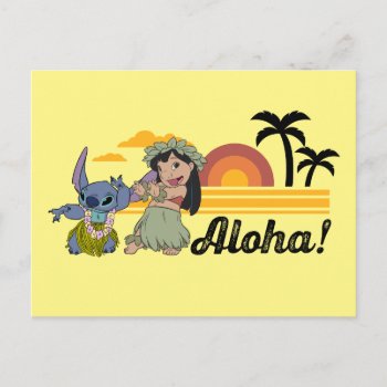 Lilo & Stitch Hula - Aloha! Postcard by LiloAndStitch at Zazzle