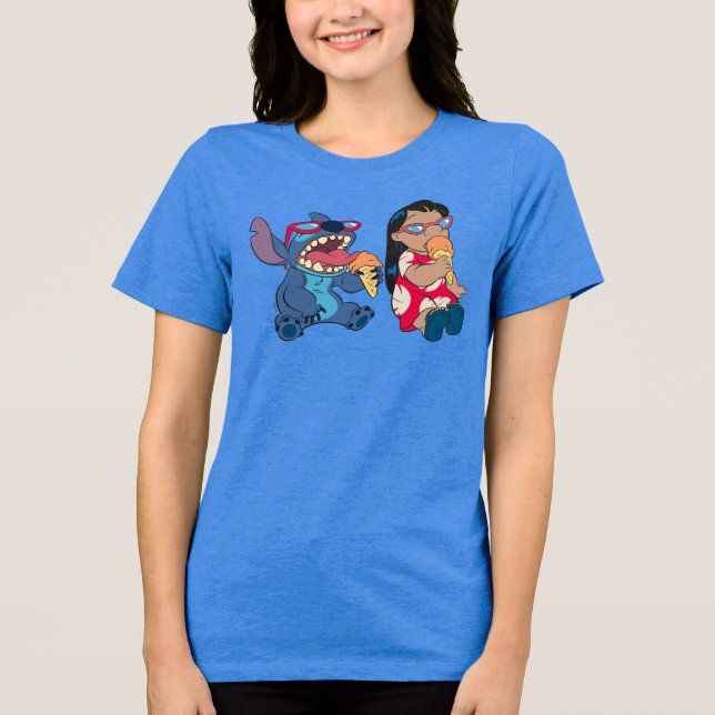 Lilo & Stitch Ice Cream - Sweet Treats & Fun! Tri-Blend Shirt (Front)