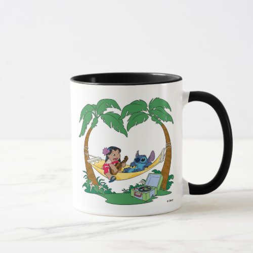 Lilo  Stitch Lilo Stitch on a hammock Mug