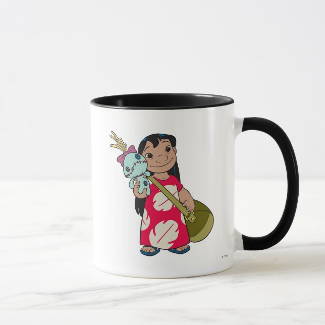 Lilo & Stitch Lilo with red flowered muumuu mumu Mug (Right)