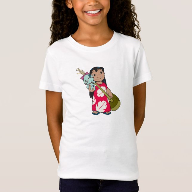 Lilo & Stitch Lilo with red flowered muumuu mumu T-Shirt (Front)