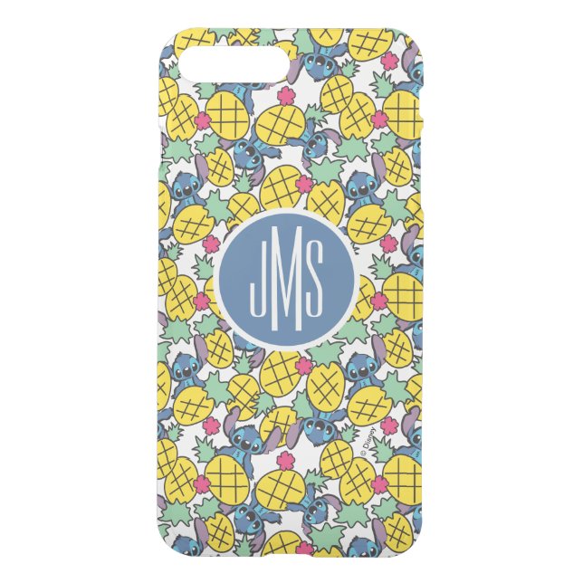 Lilo & Stitch | Monogram Pineapple Pattern 2 Uncommon iPhone Case (Back)