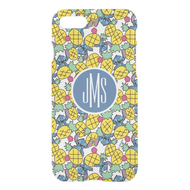 Lilo & Stitch | Monogram Pineapple Pattern 2 Uncommon iPhone Case (Back)