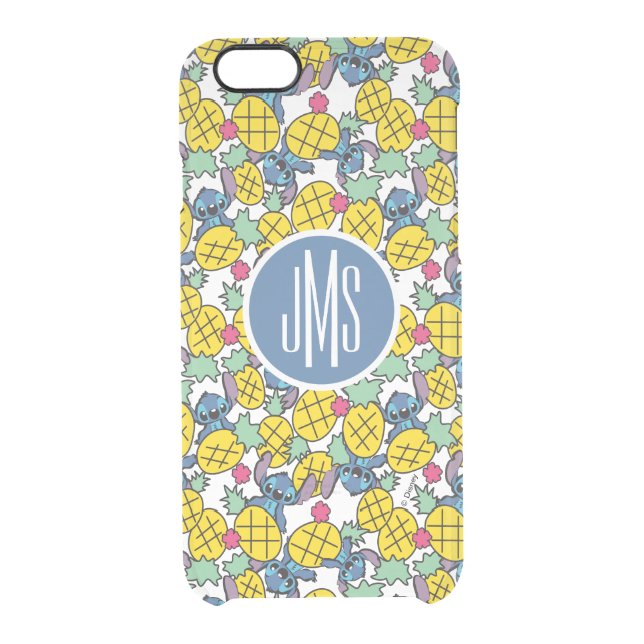 Lilo & Stitch | Monogram Pineapple Pattern 2 Uncommon iPhone Case (Back)