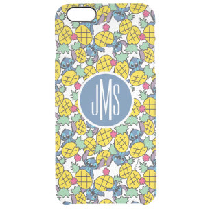 Lilo & Stitch   Monogram Pineapple Pattern 2 Clear iPhone 6 Plus Case