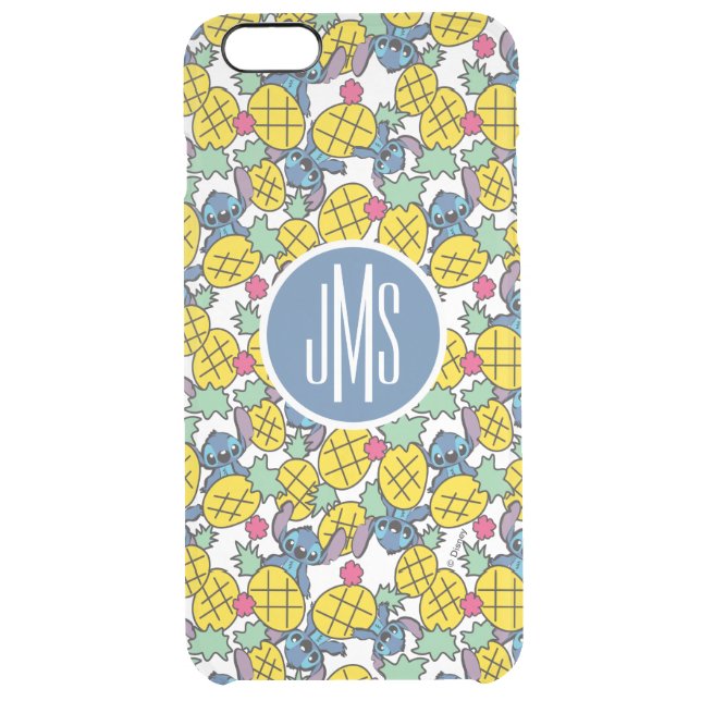 Lilo & Stitch | Monogram Pineapple Pattern 2 Uncommon iPhone Case (Back)