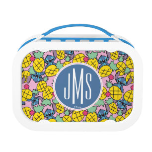 Lilo & Stitch Monogram Pineapple Pattern Lunch Box