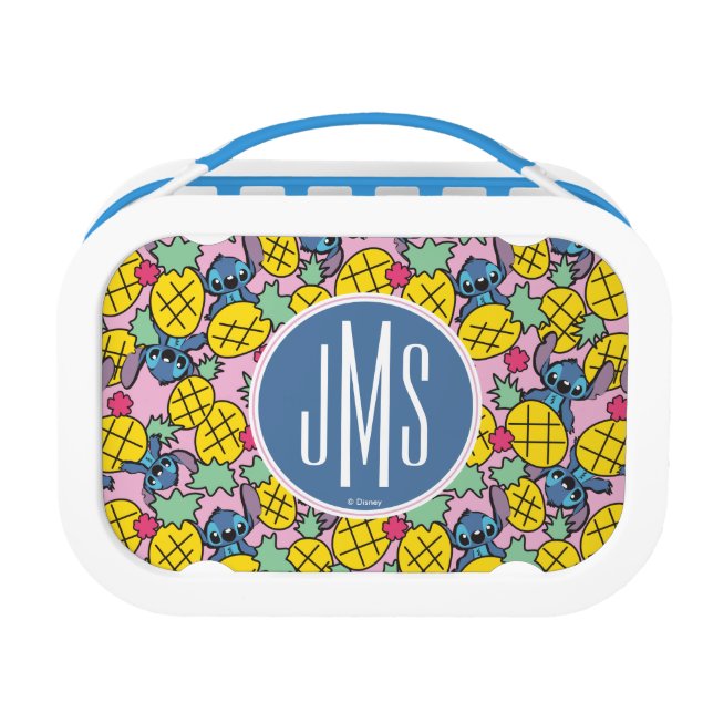 Lilo & Stitch | Monogram Pineapple Pattern Lunch Box (Front)
