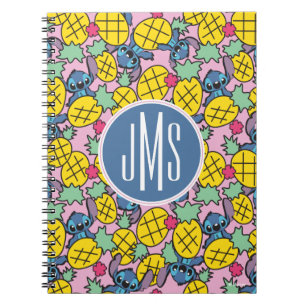 Lilo & Stitch   Monogram Pineapple Pattern Notebook