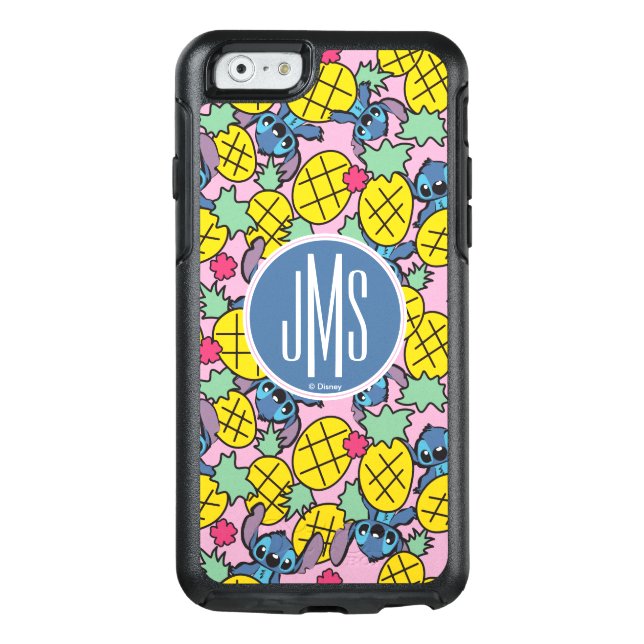Lilo & Stitch | Monogram Pineapple Pattern Otterbox iPhone Case (Back)