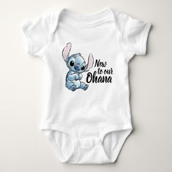 Lilo & Stitch | New To Our Ohana Baby Bodysuit by LiloAndStitch at Zazzle