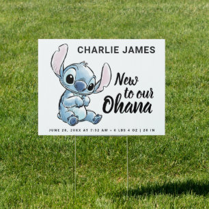 Lilo & Stitch New to our Ohana Sign