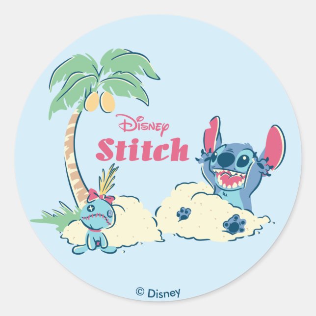 Lilo & Stitch | Ohana Means Family Classic Round Sticker (Front)