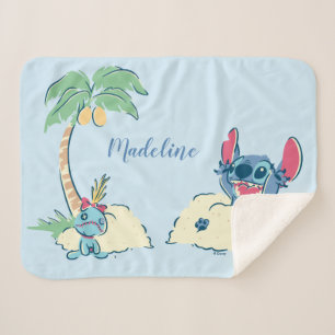 Lilo & Stitch   Ohana Means Family Sherpa Blanket