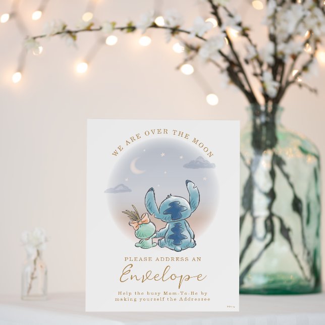 Lilo & Stitch | Over the Moon - Baby Shower Foam Board (In Situ (Wedding))