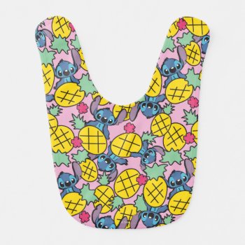 Lilo & Stitch | Pineapple Pattern Baby Bib by LiloAndStitch at Zazzle