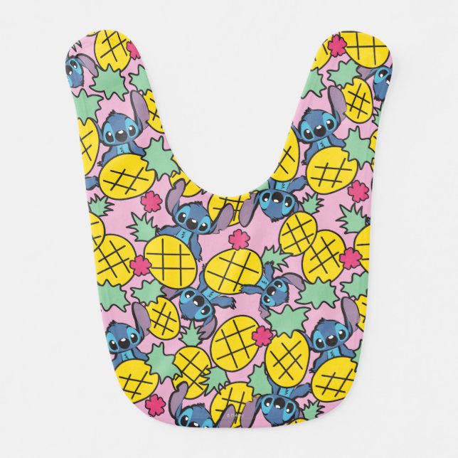 Lilo & Stitch | Pineapple Pattern Baby Bib (Front)