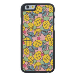 Lilo &amp; Stitch | Pineapple Pattern Carved Maple iPhone 6 Case