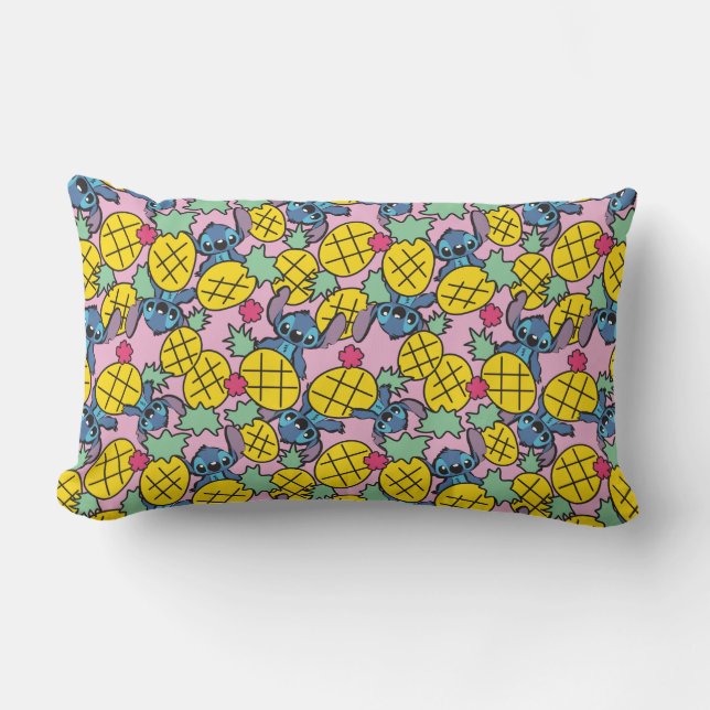 Lilo & Stitch | Pineapple Pattern Lumbar Pillow (Front)